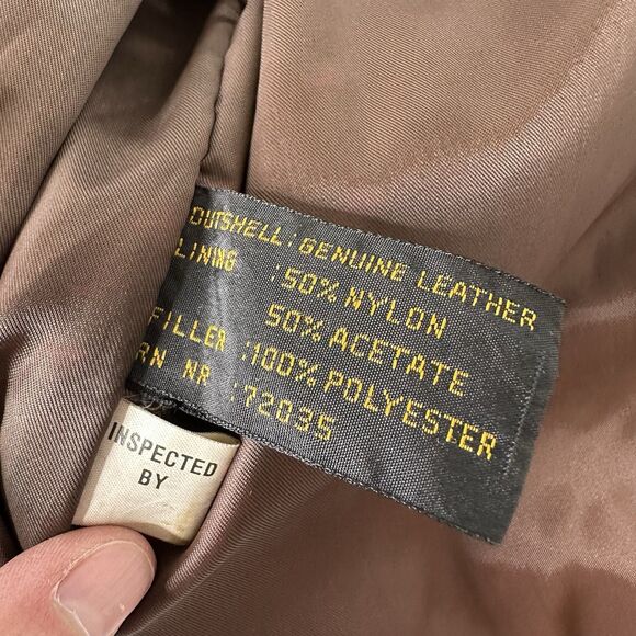 Vtg Mesa Ridge Brown Leather Bomber Jacket Mens Sz XL Motorcycle 90s Distressed - Picture 5 of 16